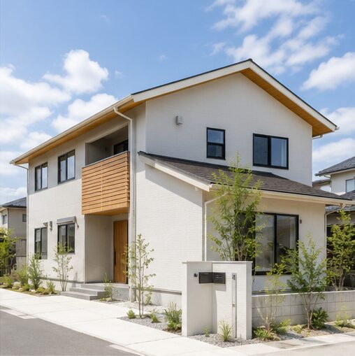家族がのびのび暮らす二階建て住宅